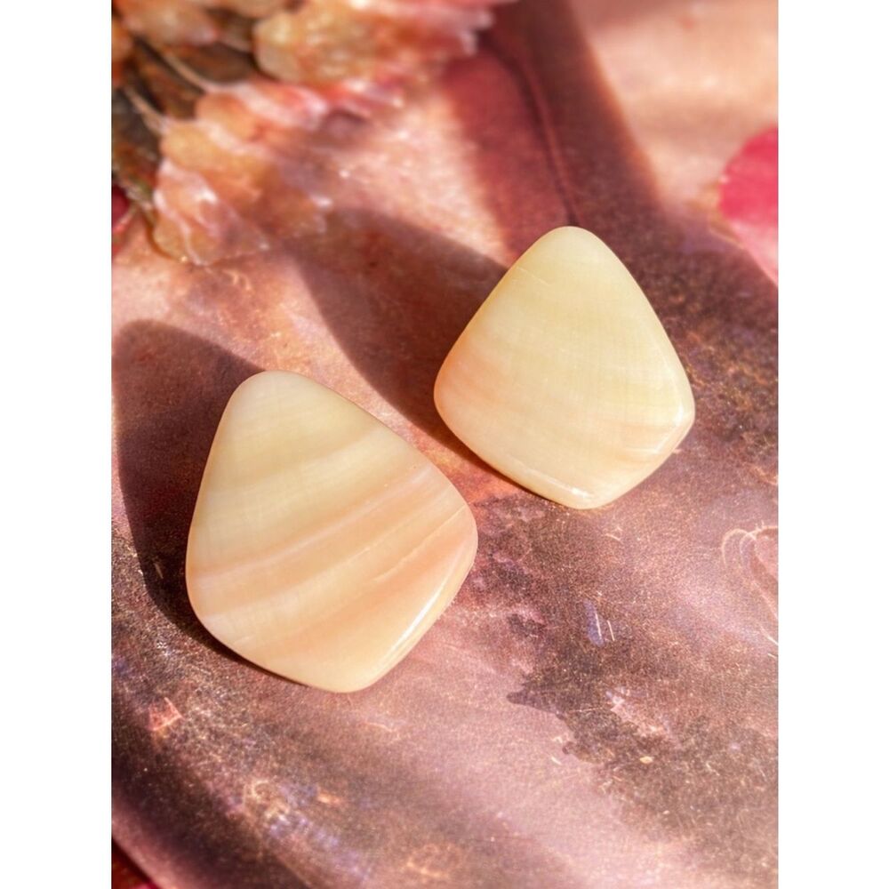 Vintage | Sea Shell Stone Earrings